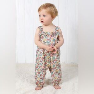 Tartine Et Chocolat Romper suit in Orangeade Liberty fabric cotton Size 18m